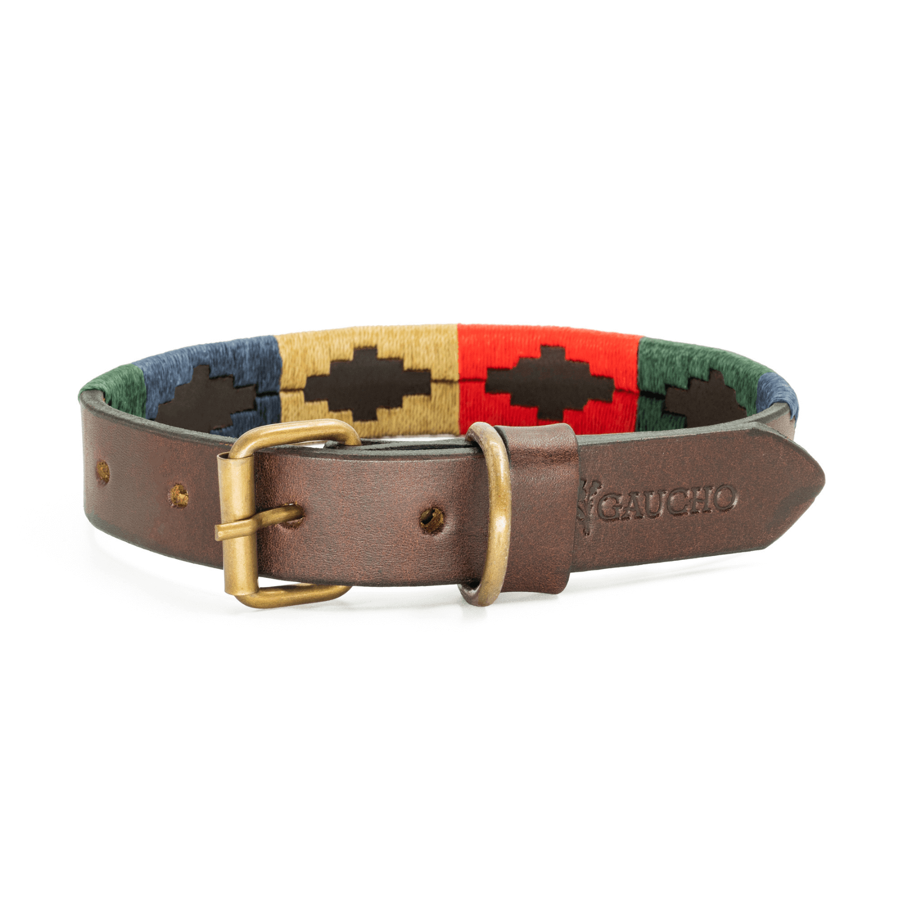 Gaucholife Dogs Embroidered Leather Dog Collar (Calandria)
