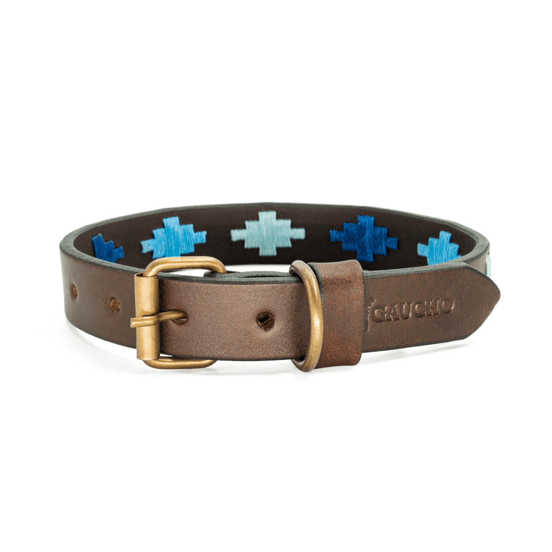 Gaucholife Dogs Embroidered Leather Dog Collar (Ombu)