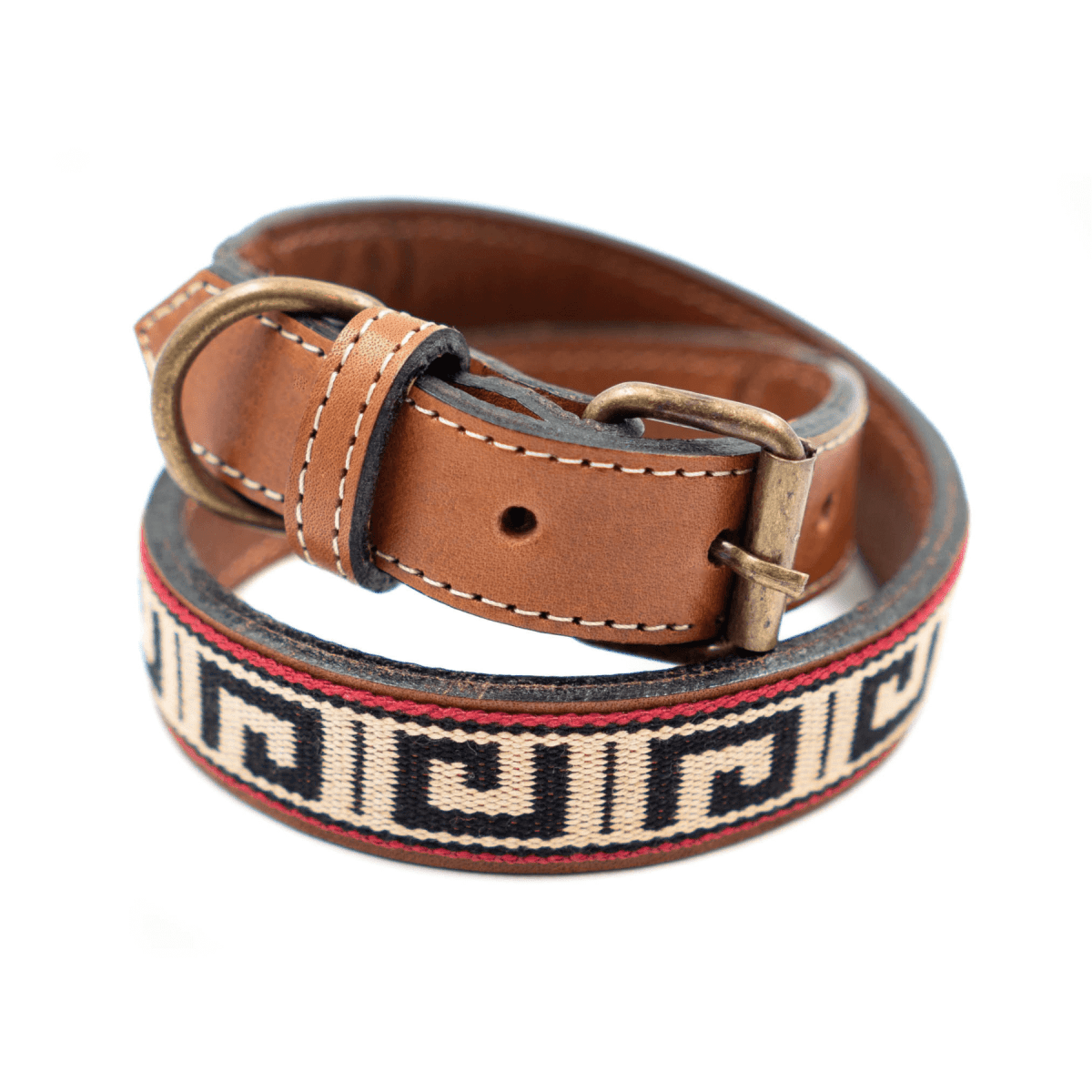 Guarda Pampas Leather Dog Collar (Greek)X SmallGaucholife