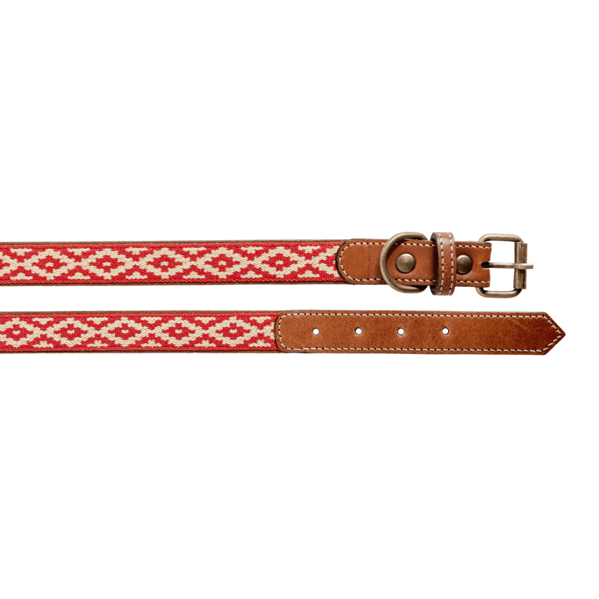 Guarda Pampas Leather Dog Collar (Red)X SmallGaucholife