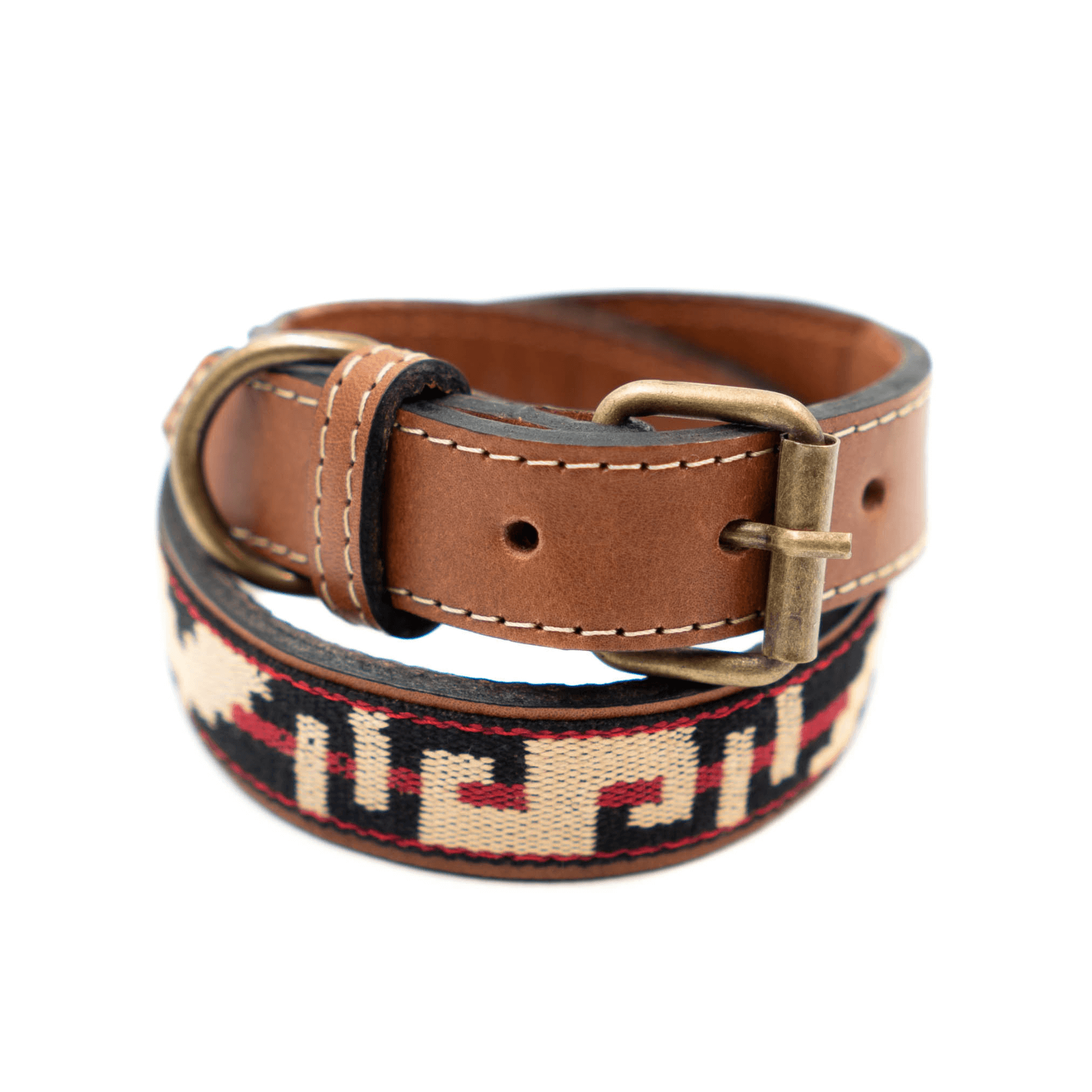 Gaucholife Dogs Guarda Pampas Leather Dog Collar (Tribal)