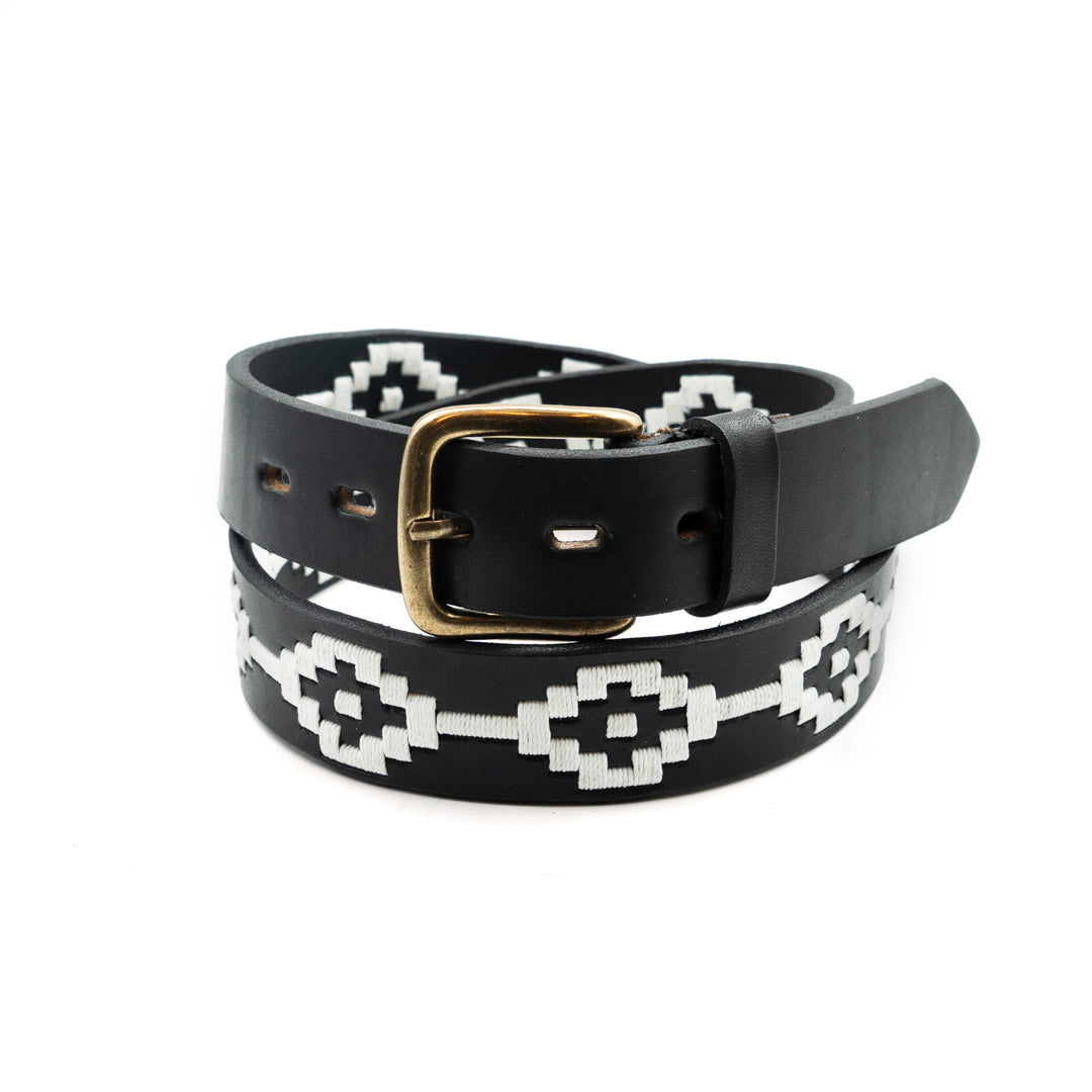 Gaucholife Embroidered Belt Embroidered Belt (Black/White)