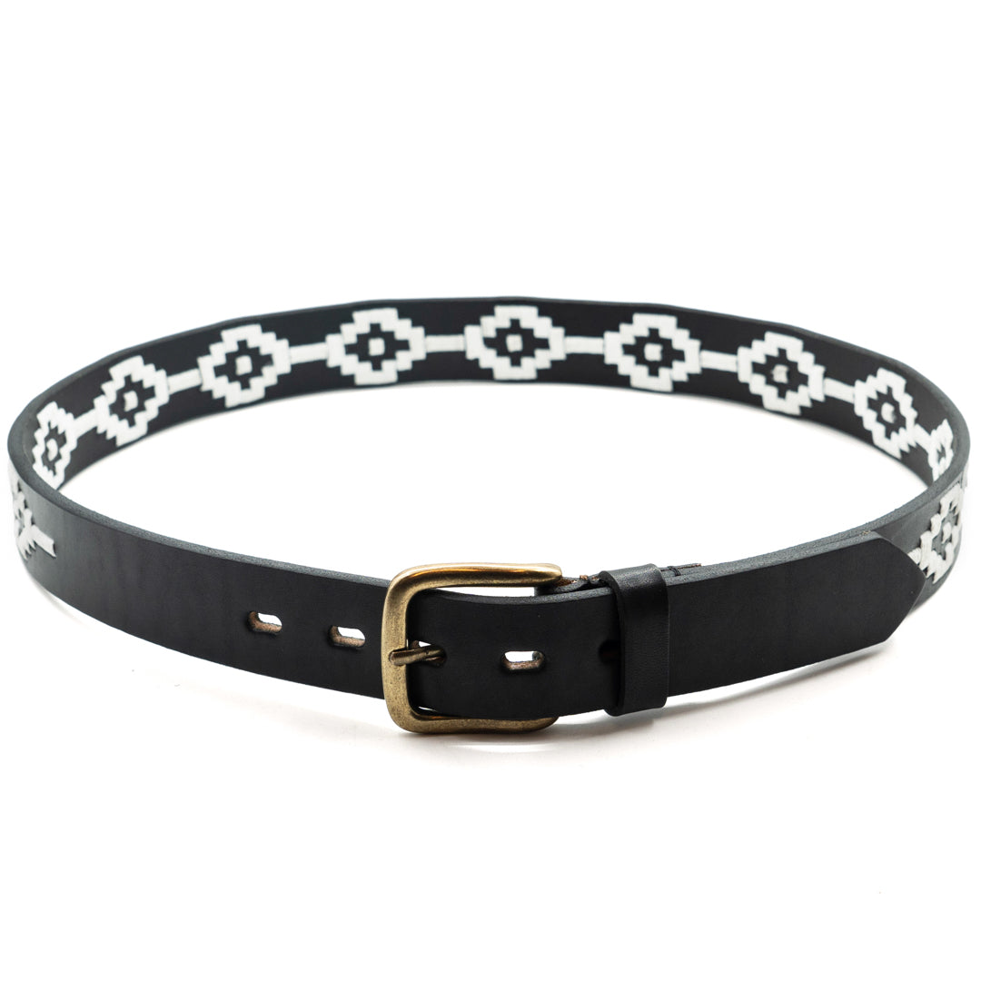 Gaucholife Embroidered Belt Embroidered Belt (Black/White)