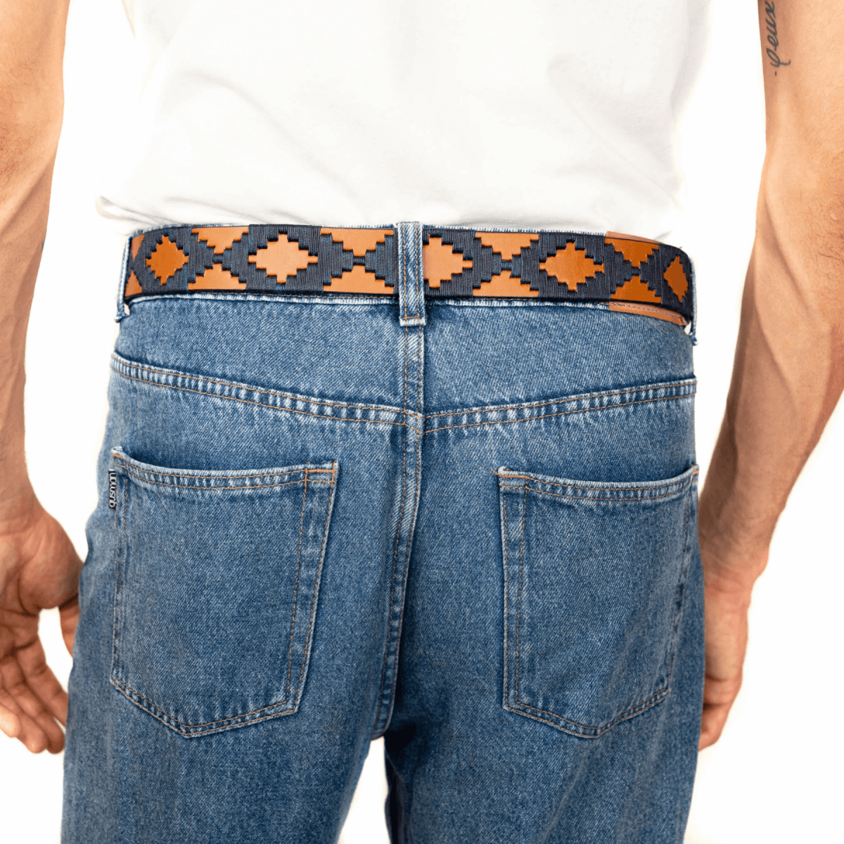 Embroidered Belt (Navy Blue)30Gaucholife