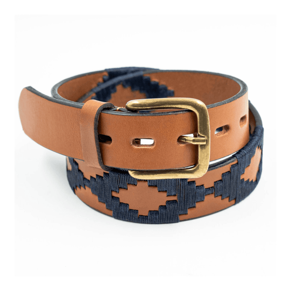 Embroidered Belt (Navy Blue)
