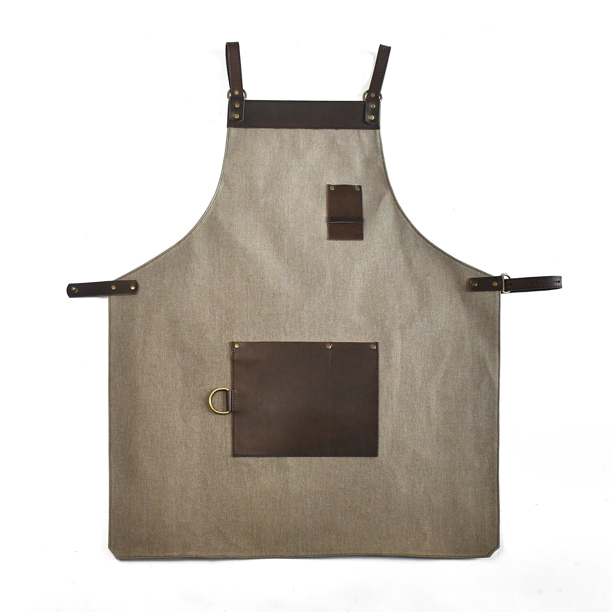 Gaucholife Gray Personalized Canvas and Leather Apron