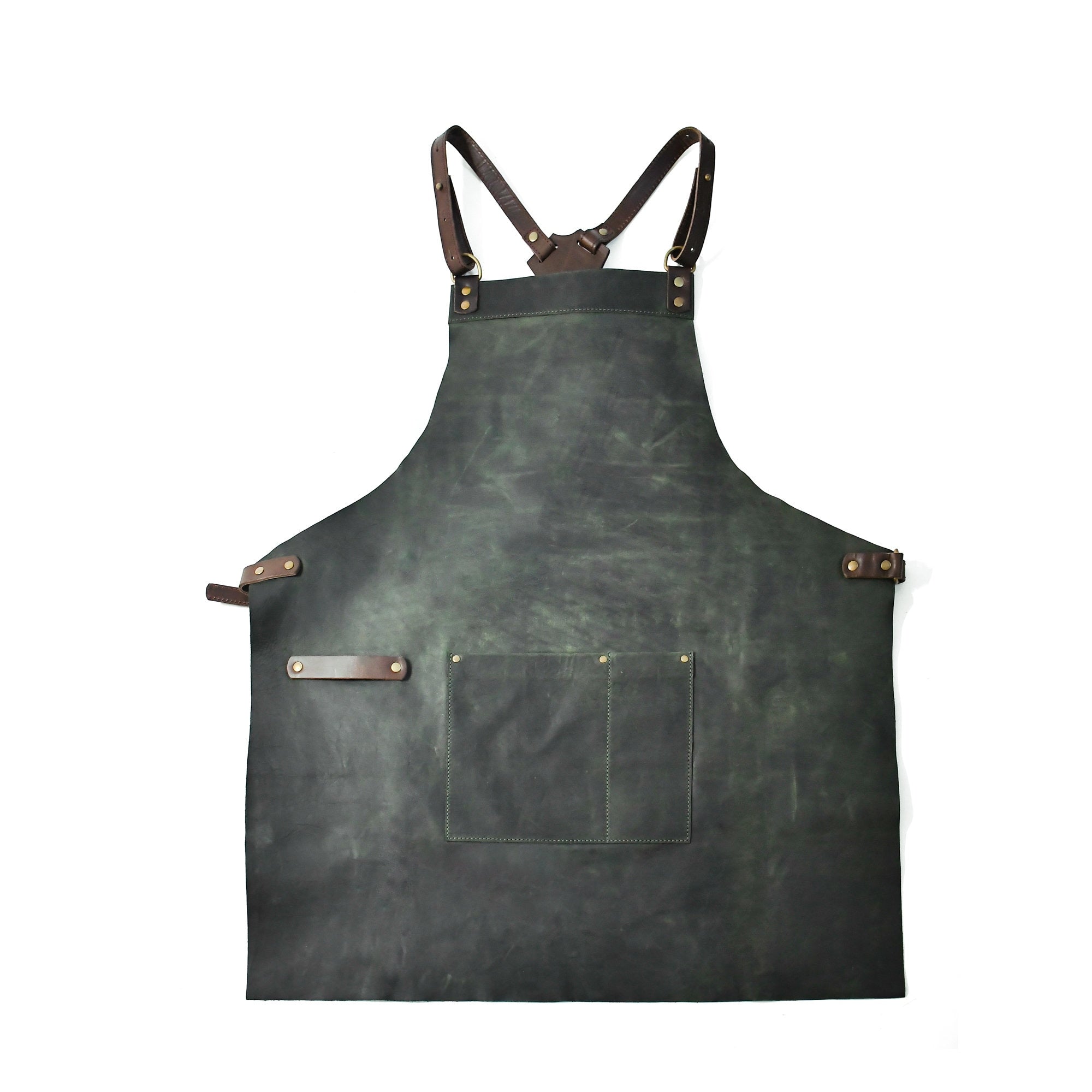 Gaucholife Green Personalized Leather Apron