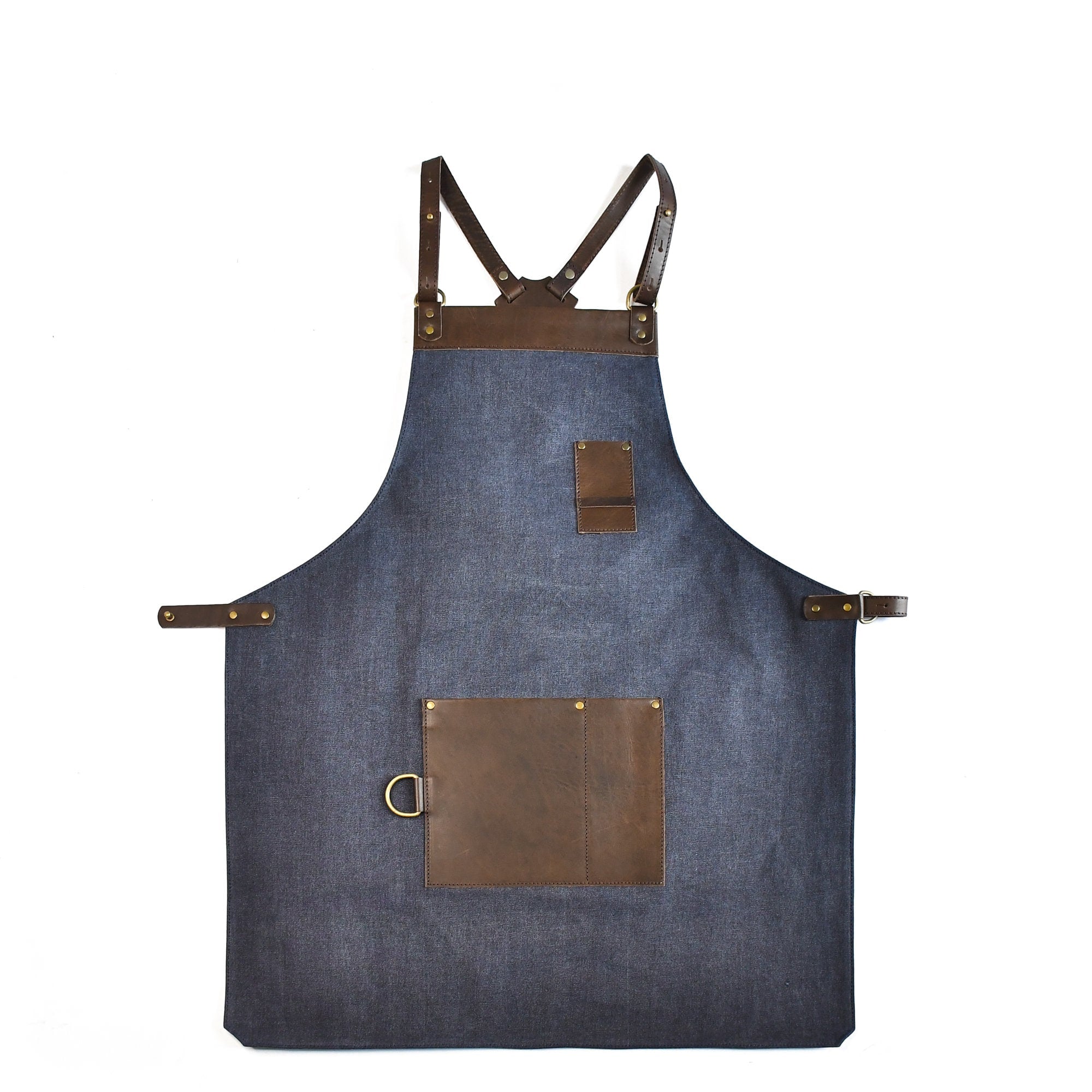 Gaucholife Grill Blue Leather Cooking Apron