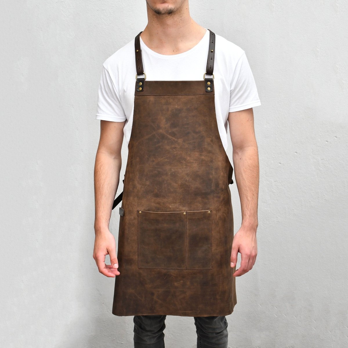 Leather kitchen apron, Brown Chef hotsell Apron, Cooking apron, Adjustable vintage Apron, Apron with Pockets