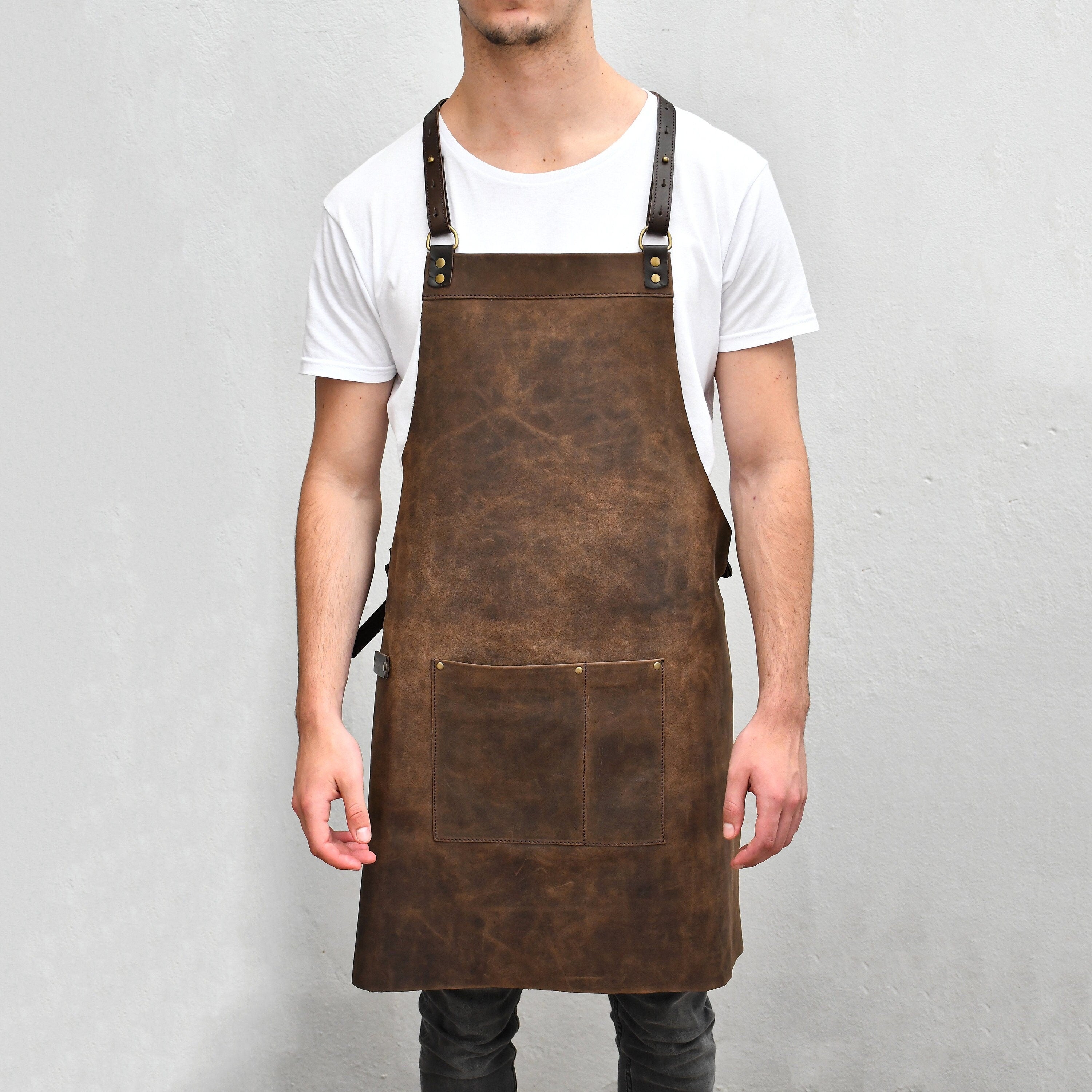Gaucholife Grill Brown Leather Apron