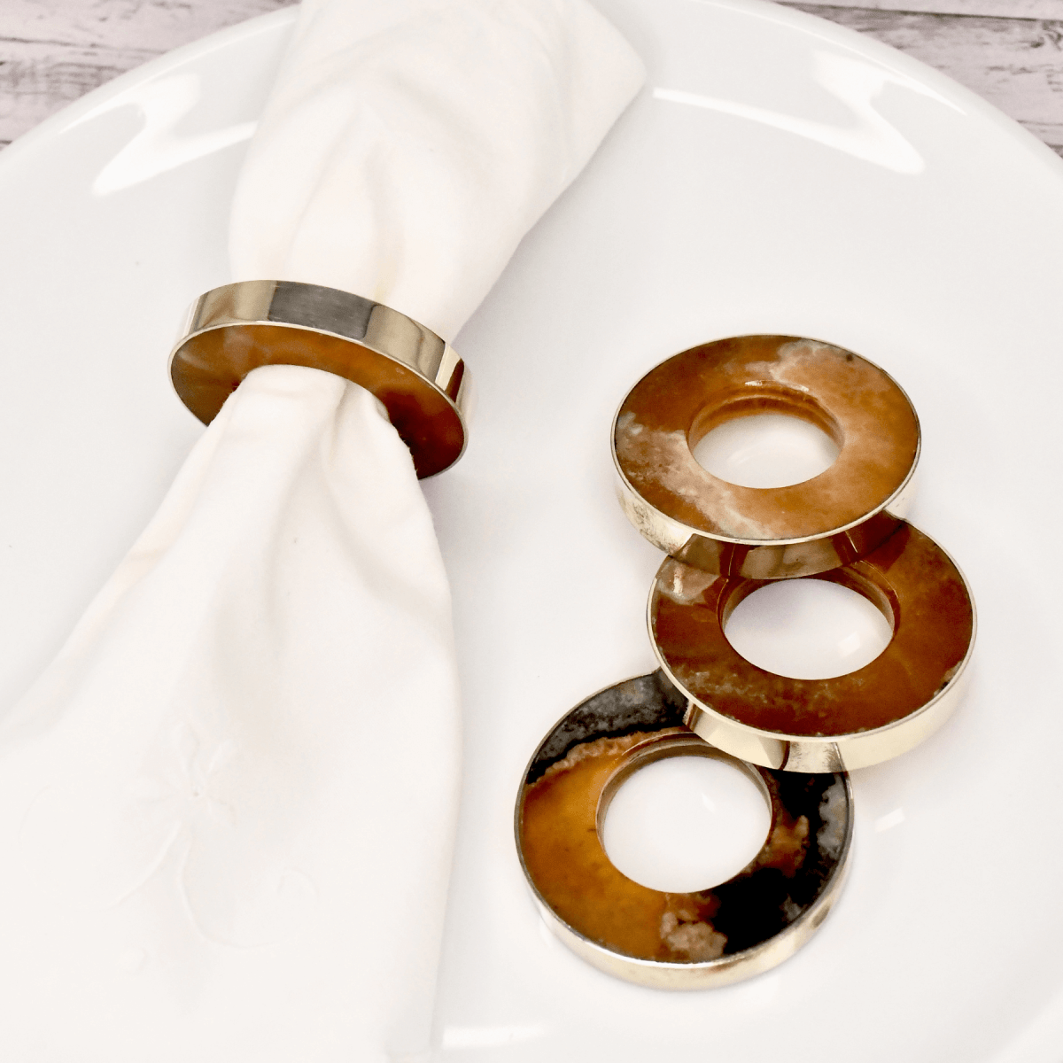 Napkin Rings SetWhiteGaucholife