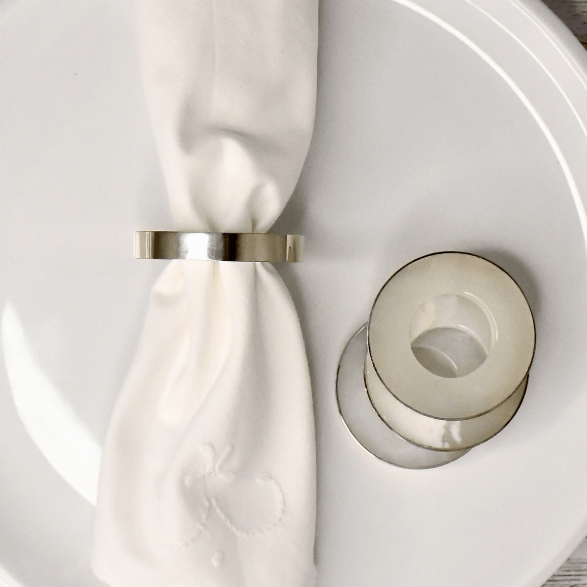 Napkin Rings SetWhiteGaucholife