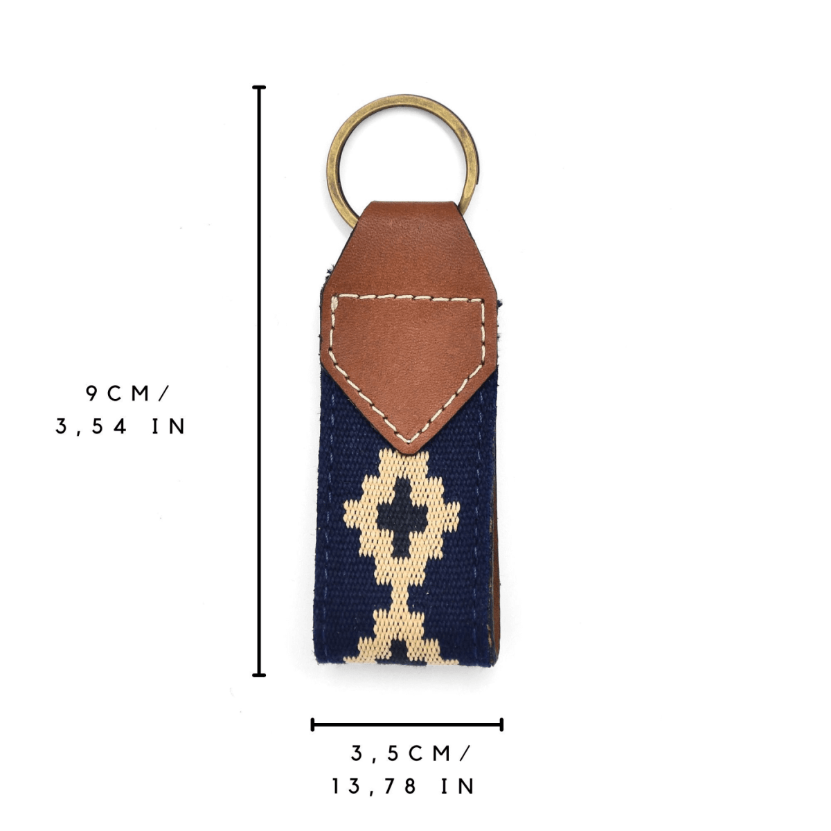 Guarda Pampas Leather Keychain (Blue)Gaucholife