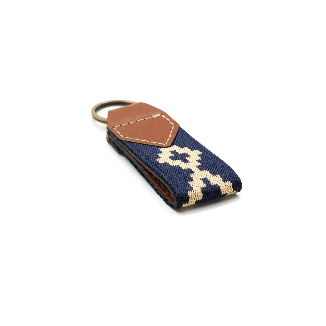 Guarda Pampas Leather Keychain (Blue)Gaucholife