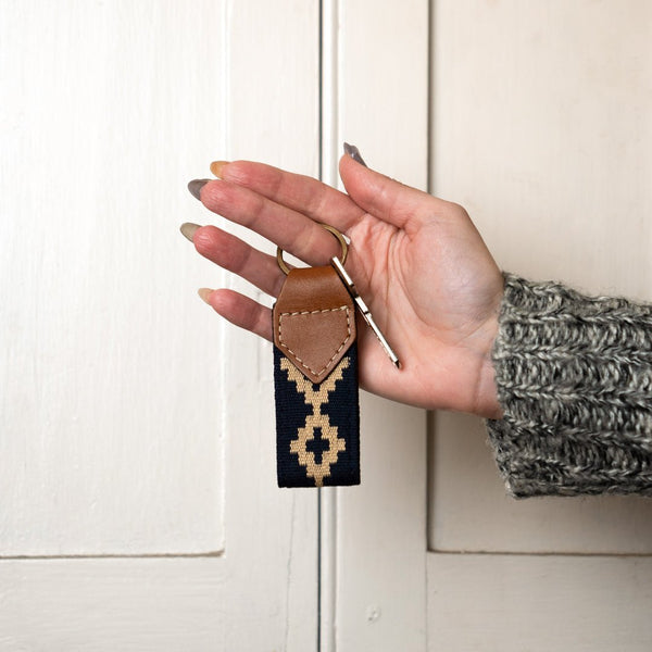 Guarda Pampas Leather Keychain (Blue)