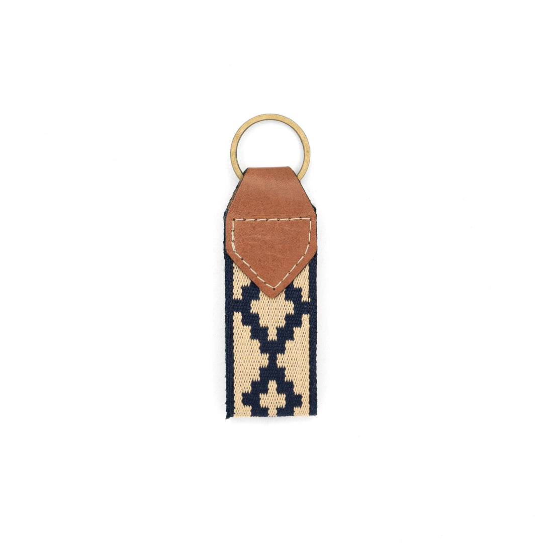 Gaucholife Keychain Guarda Pampas Leather Keychain (Blue Invertido)