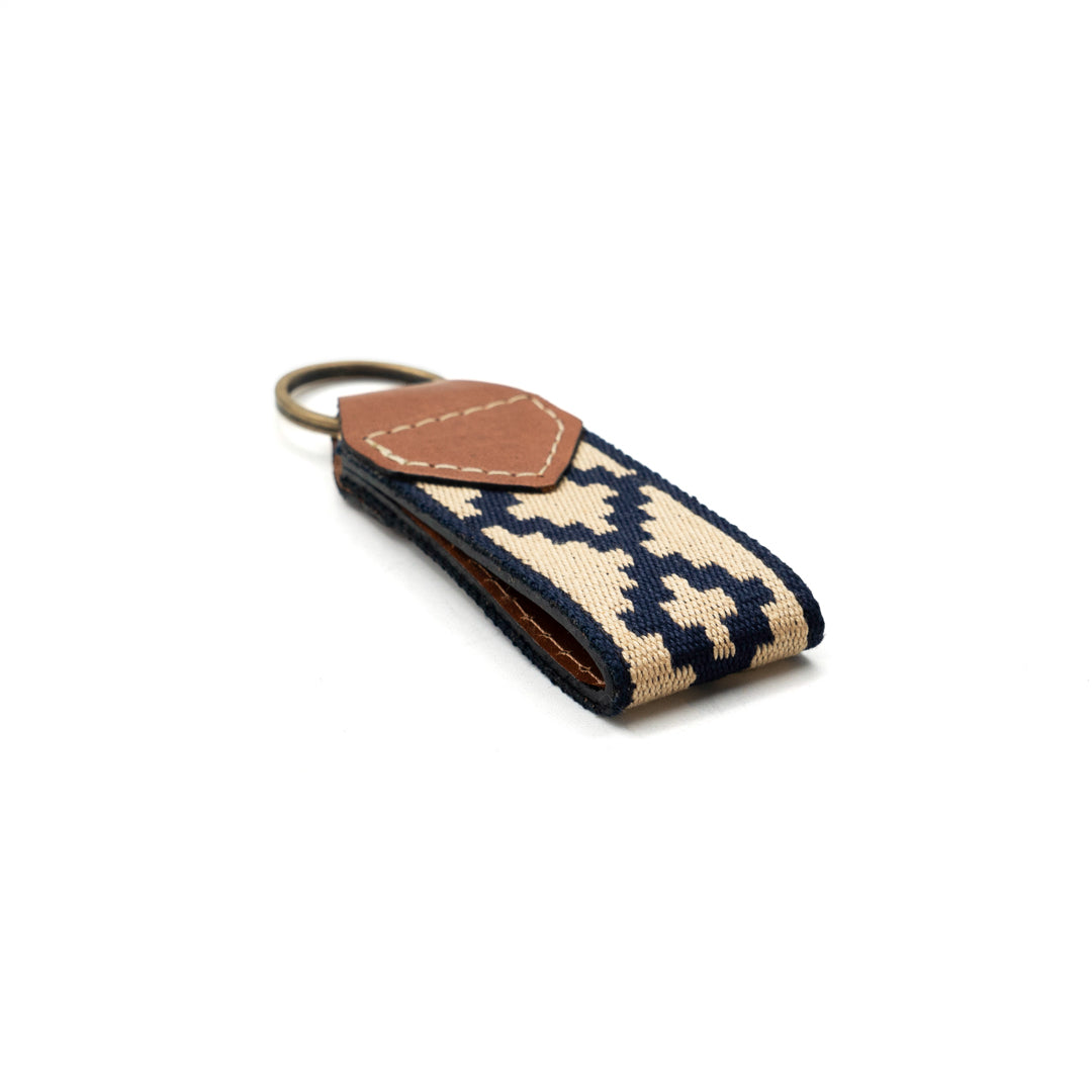 Gaucholife Keychain Guarda Pampas Leather Keychain (Blue Invertido)