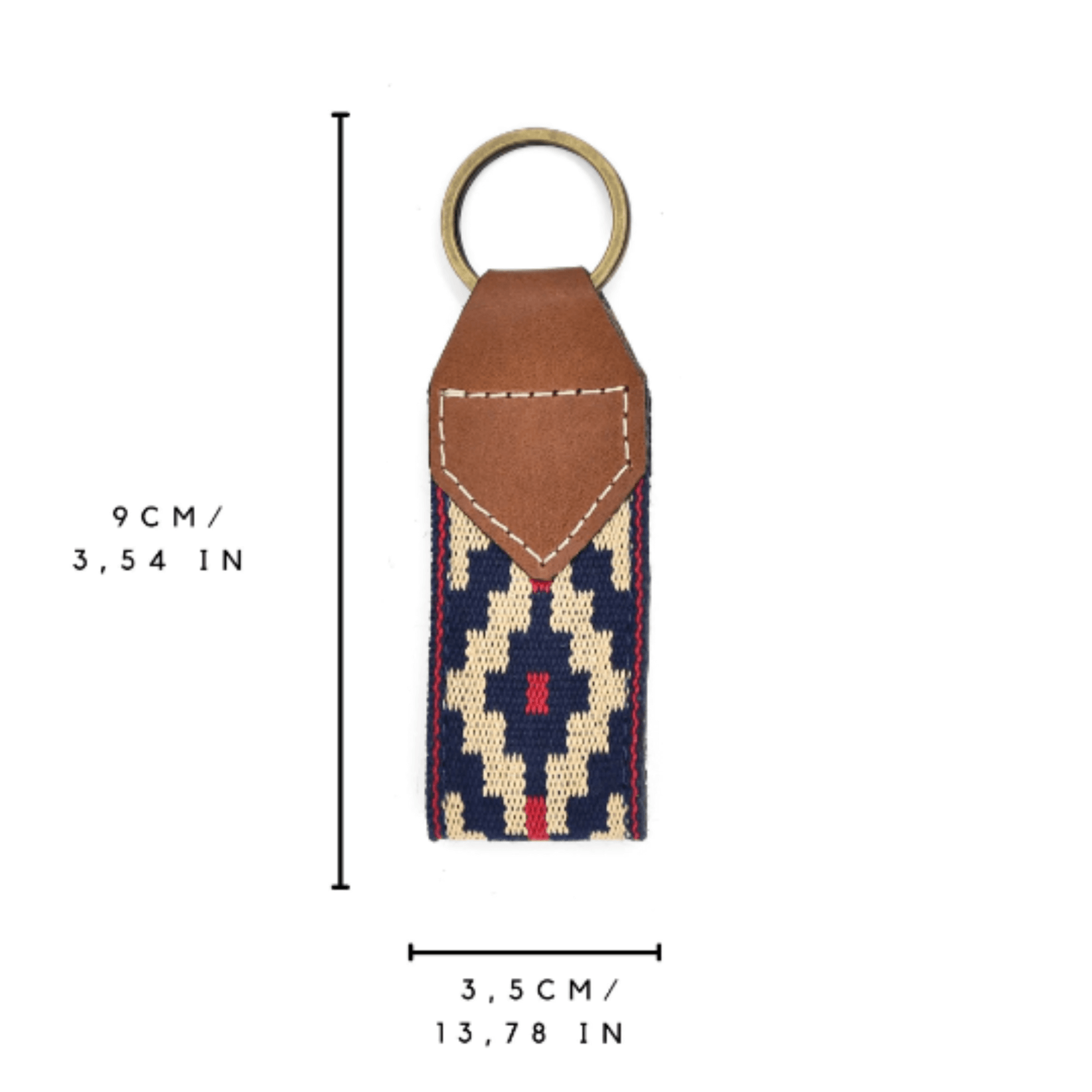 Gaucholife Keychain Guarda Pampas Leather Keychain (Blue/Red 2)