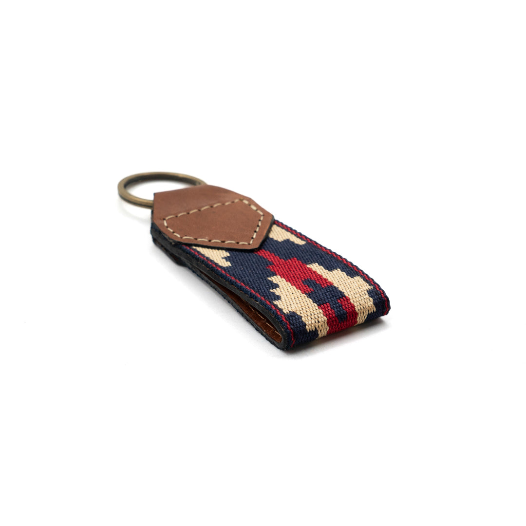 Gaucholife Keychain Guarda Pampas Leather Keychain (Blue/Red)