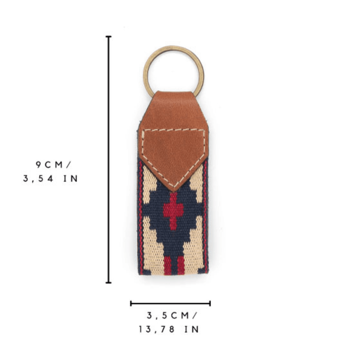 Guarda Pampas Leather Keychain (Blue/Red Invertido)Gaucholife