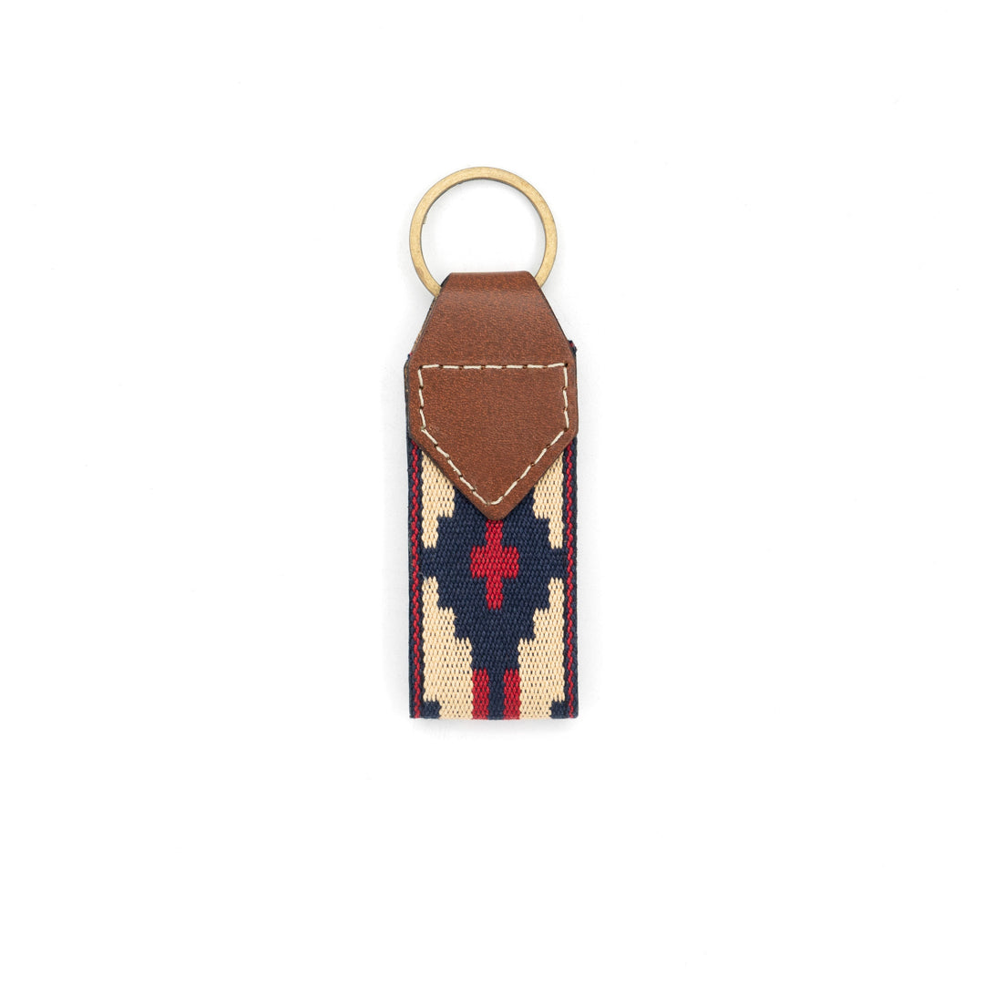 Gaucholife Keychain Guarda Pampas Leather Keychain (Blue/Red Invertido)