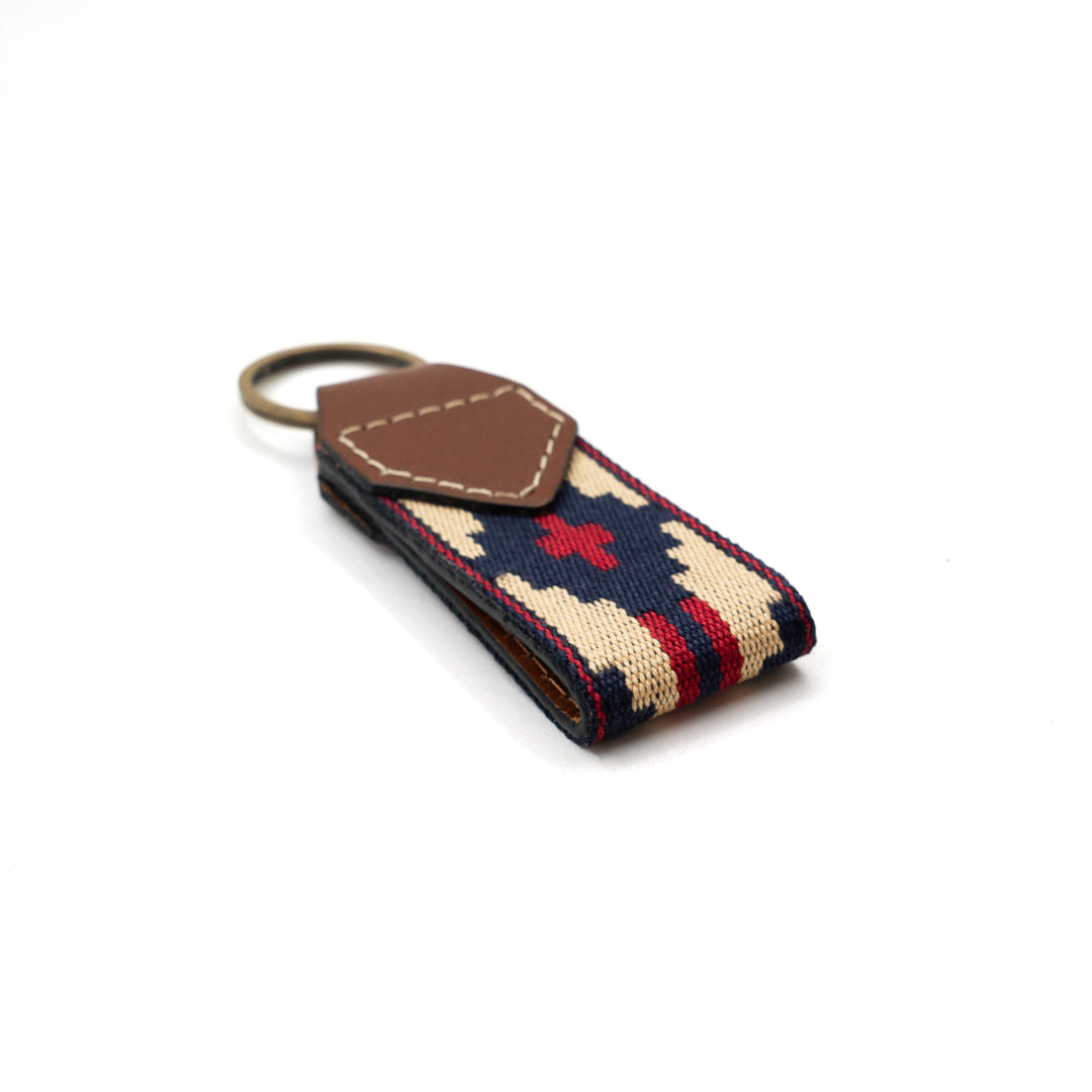 Guarda Pampas Leather Keychain (Blue/Red Invertido)Gaucholife