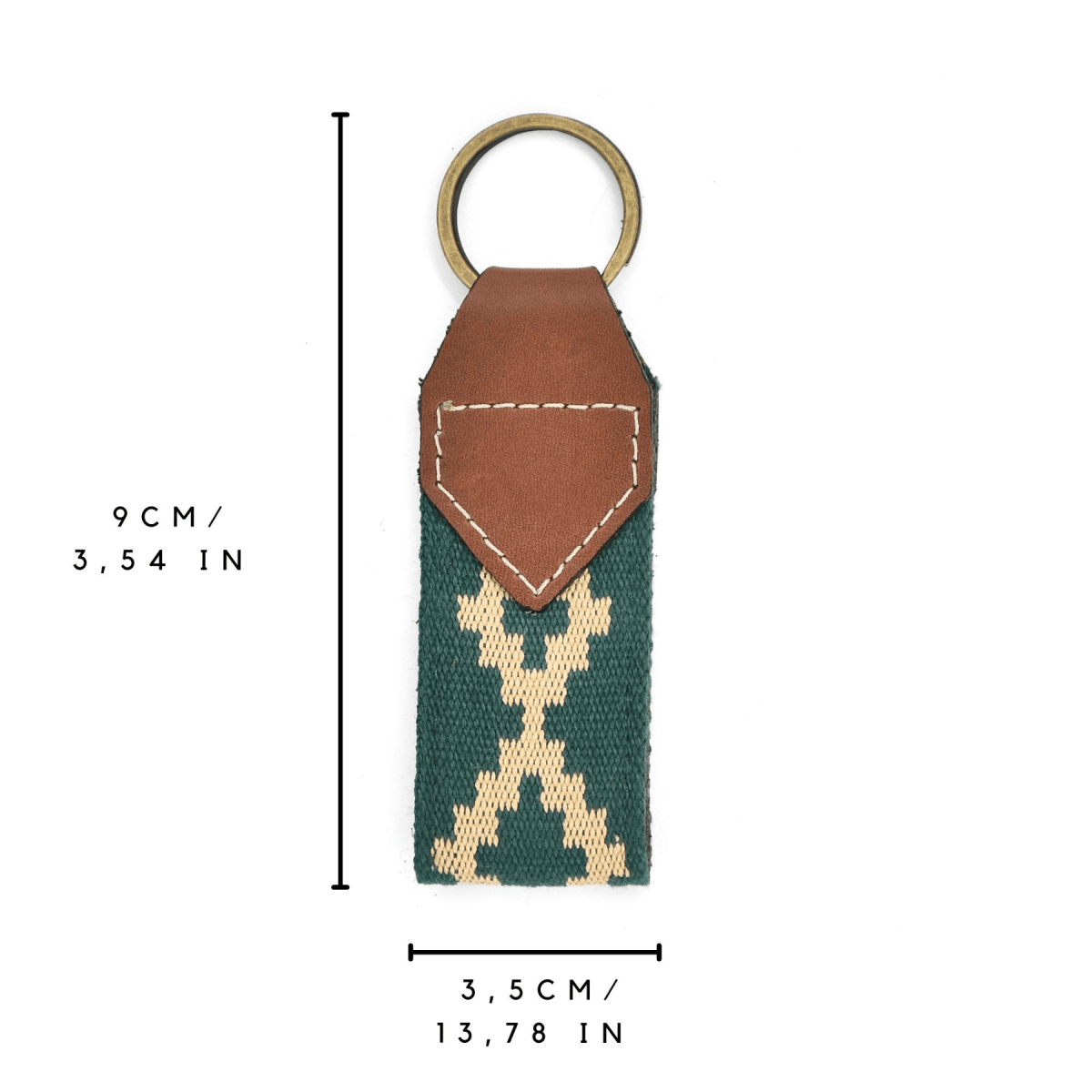 Guarda Pampas Leather Keychain (Green)Gaucholife