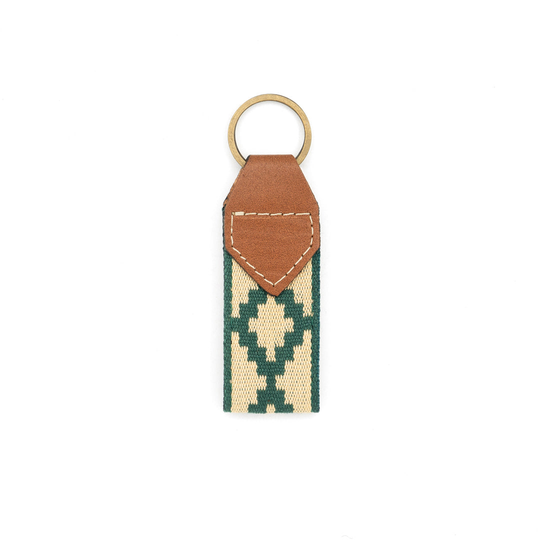 Guarda Pampas Leather Keychain (Green Invertido)Gaucholife