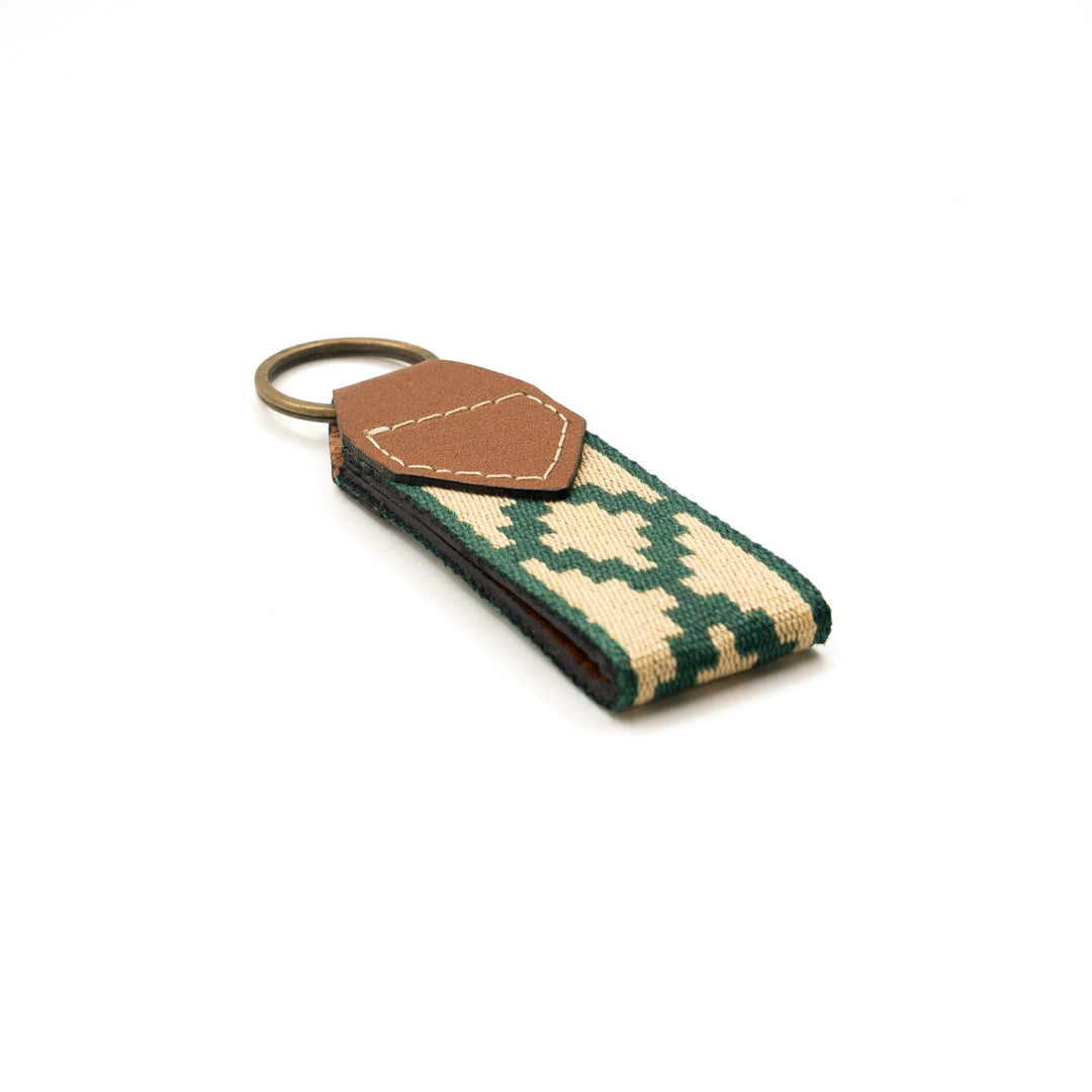 Gaucholife Keychain Guarda Pampas Leather Keychain (Green Invertido)