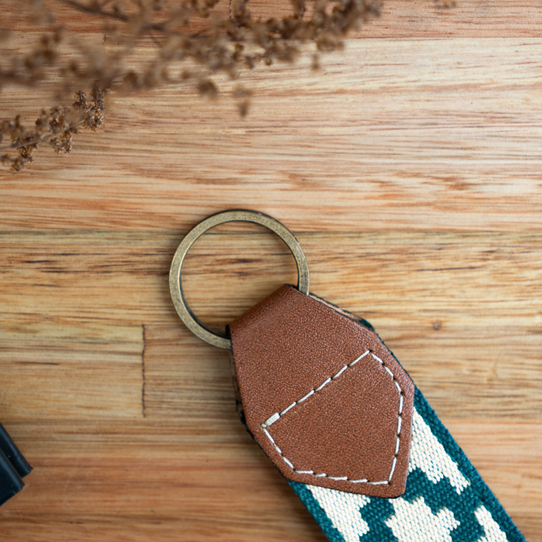 Gaucholife Keychain Guarda Pampas Leather Keychain (Green Invertido)