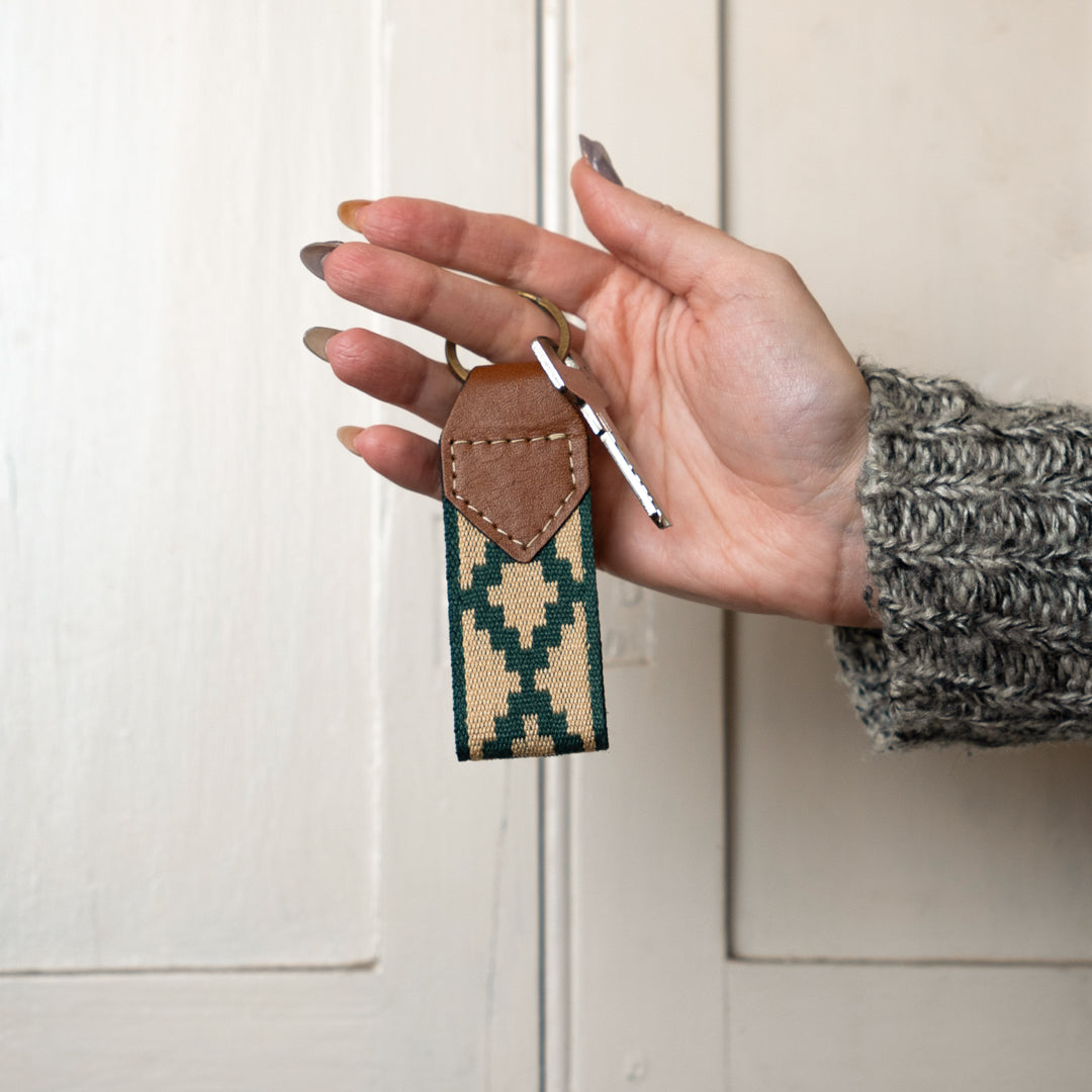 Guarda Pampas Leather Keychain (Green Invertido)Gaucholife