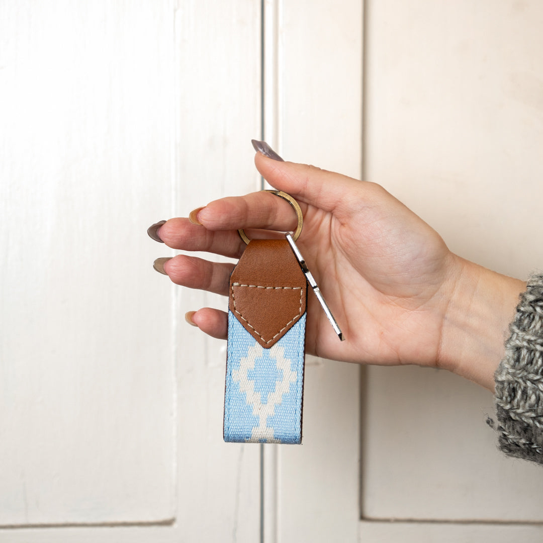 Gaucholife Keychain Guarda Pampas Leather Keychain (Light Blue)