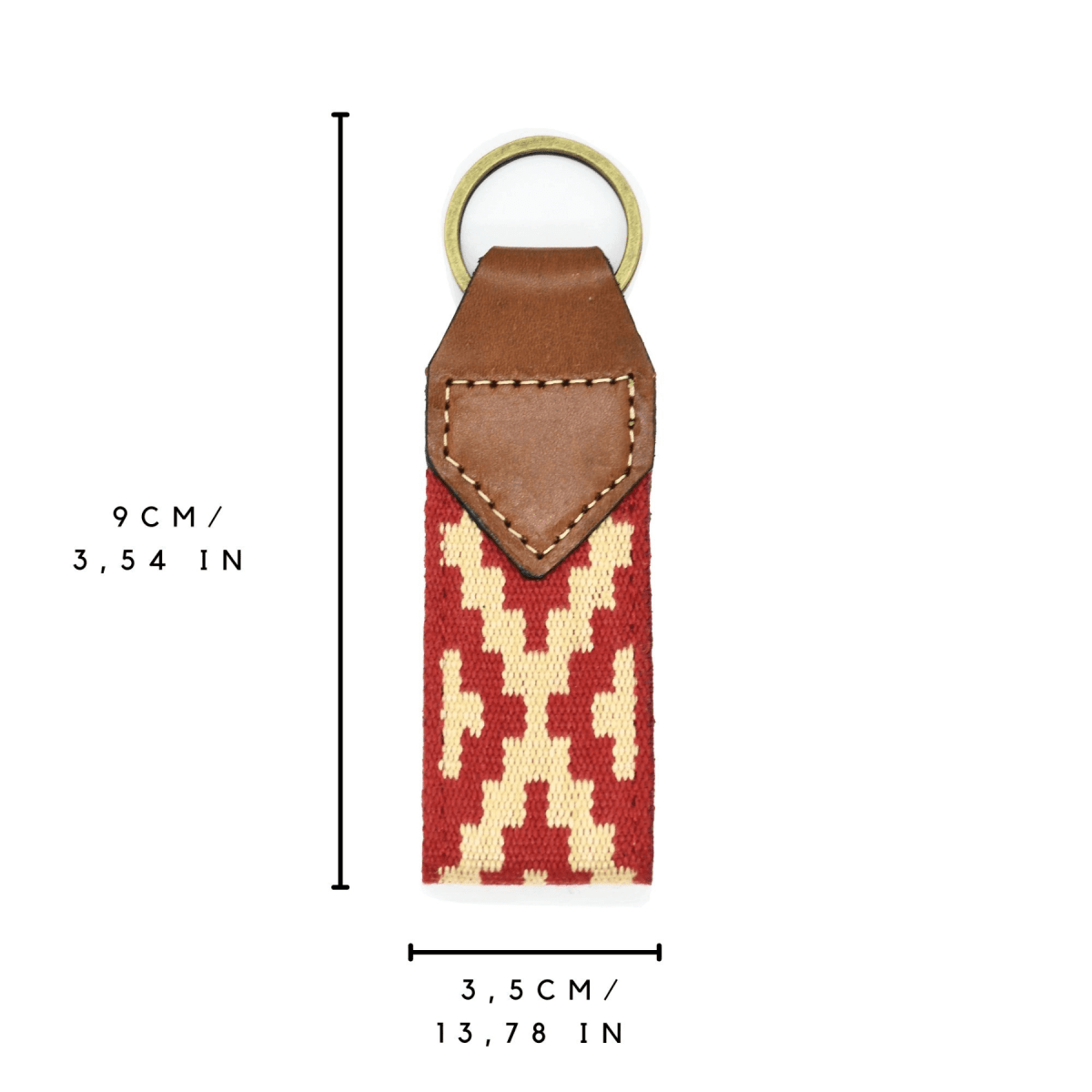 Guarda Pampas Leather Keychain (Red)Gaucholife