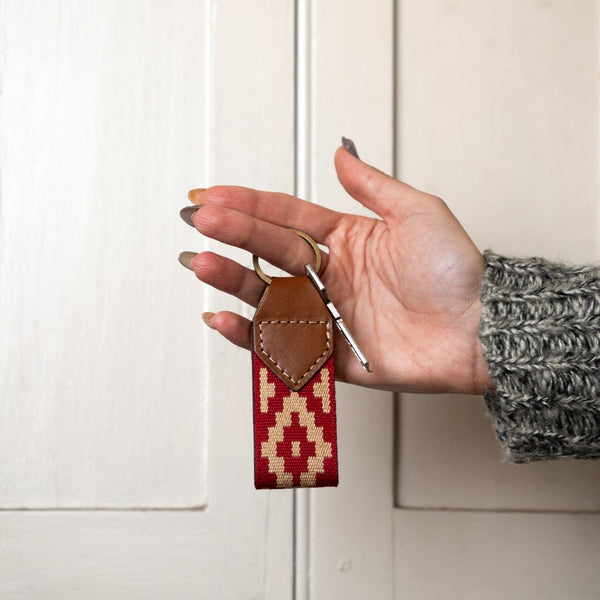 Guarda Pampas Leather Keychain (Red)