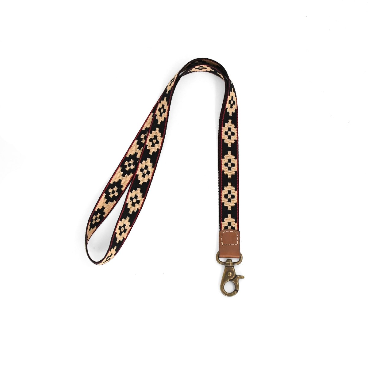 Leather Necklace Lanyard (Black/Tan)Gaucholife