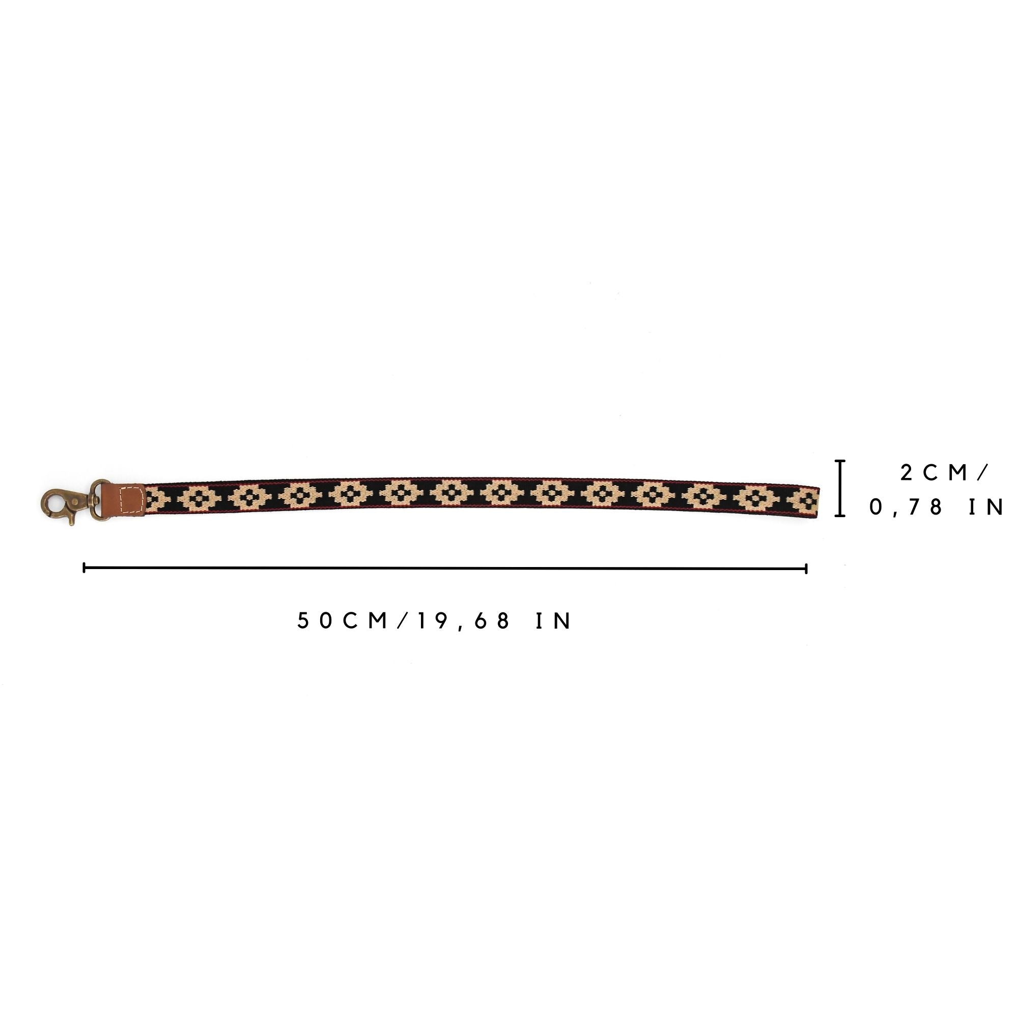 Gaucholife Keychain Leather Necklace Lanyard (Black/Tan)