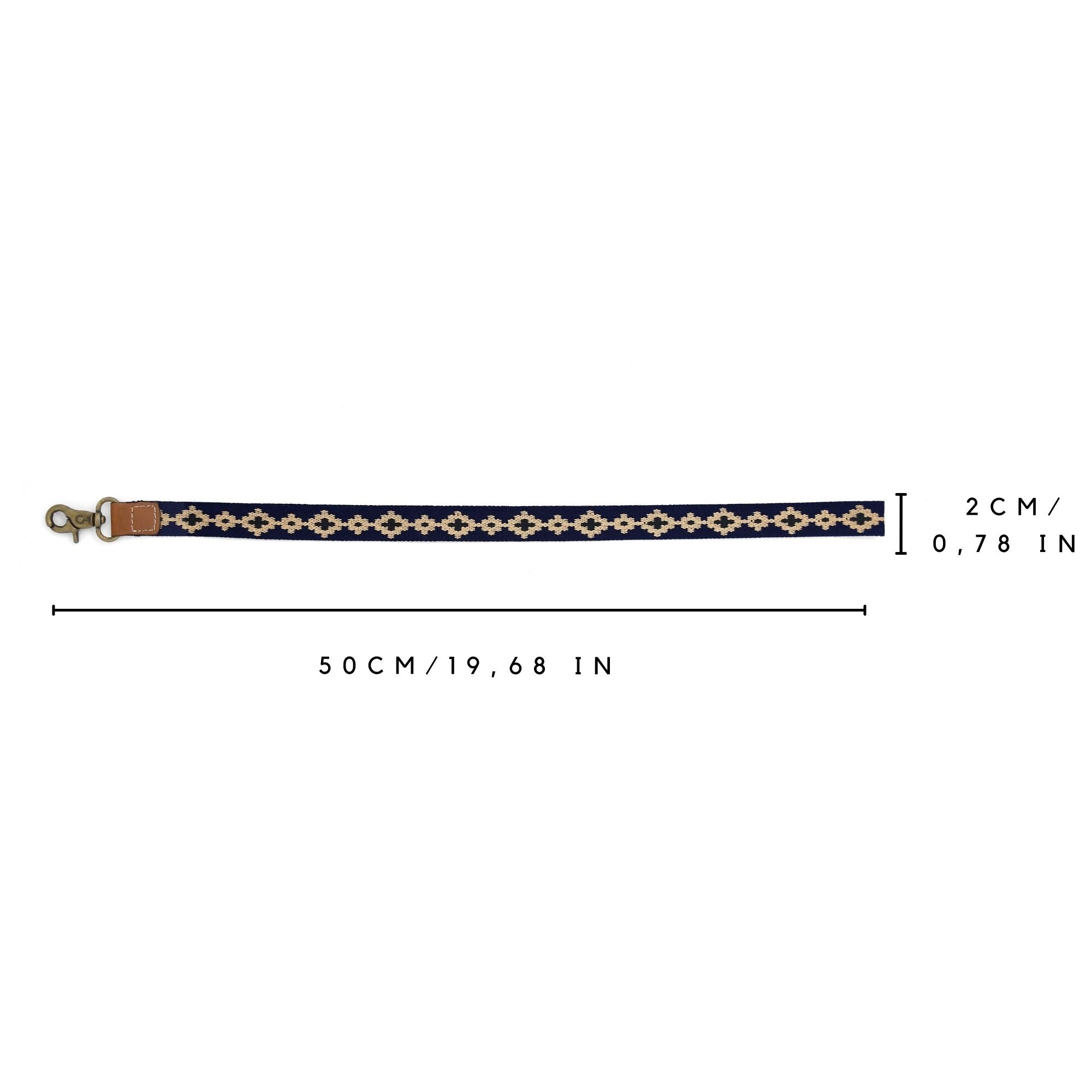 Gaucholife Keychain Leather Necklace Lanyard (Blue)