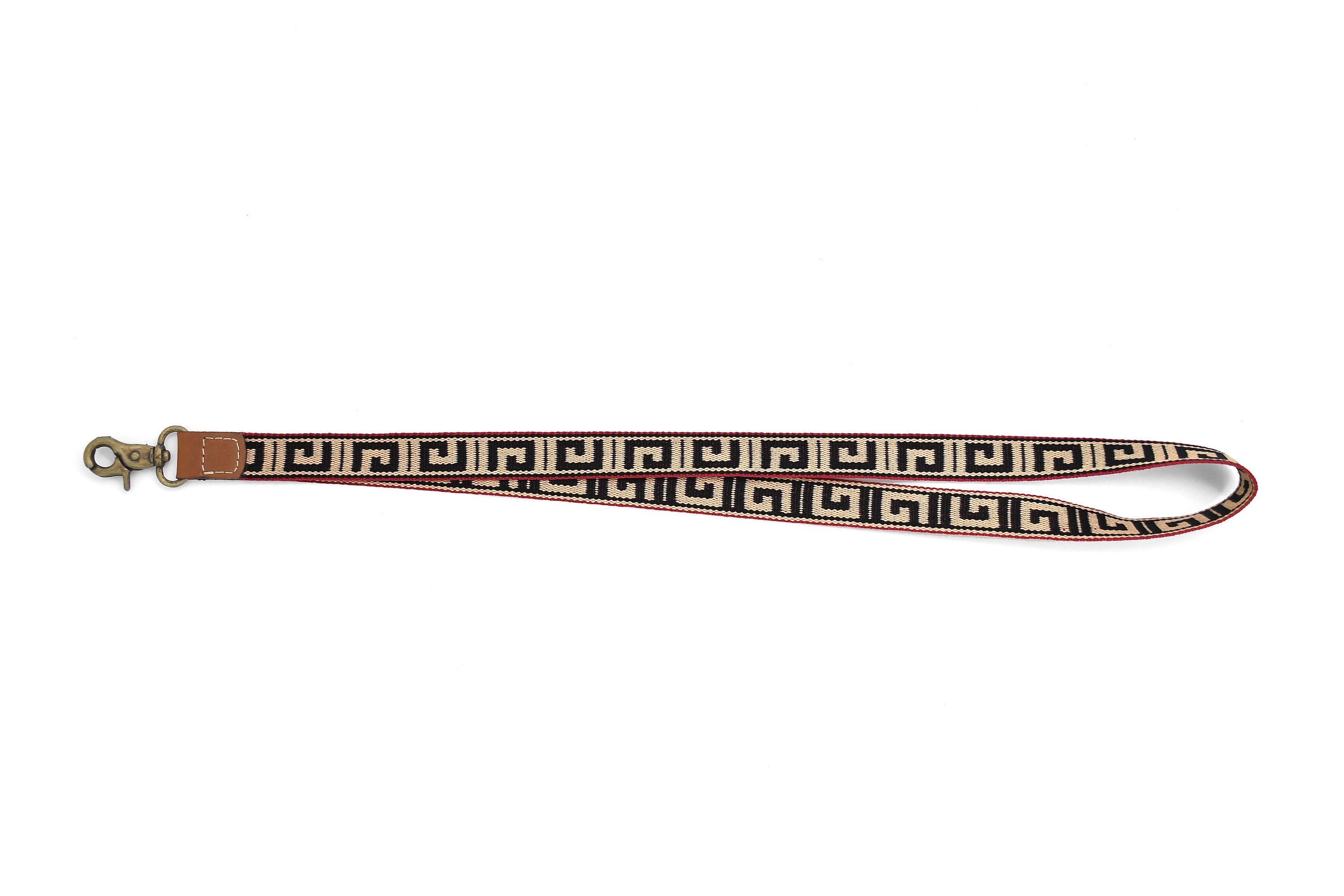 Gaucholife Keychain Leather Necklace Lanyard (Greek Black)