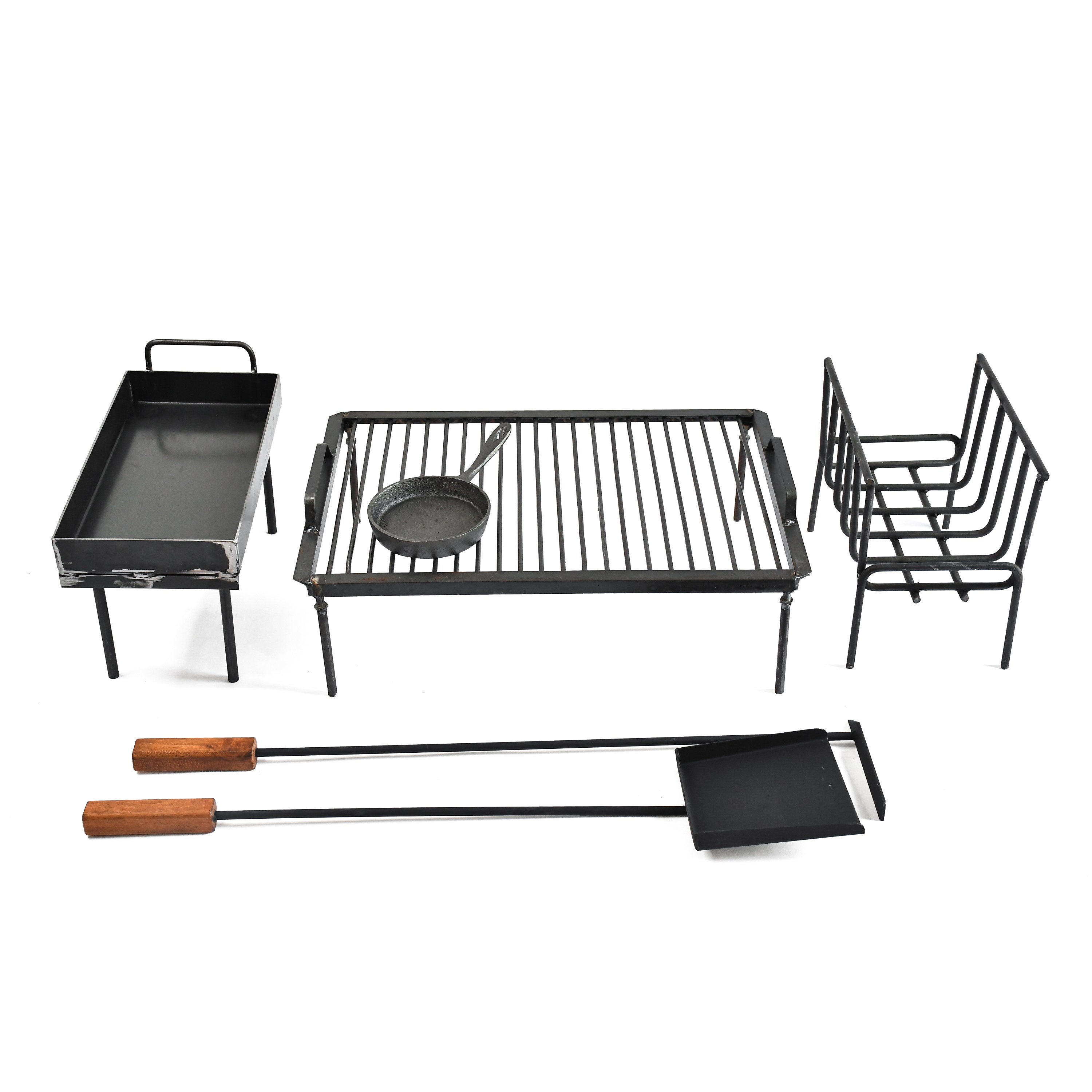 Gaucholife Medium Complete BBQ Set - Grill, Brazier, Griddle, Provoletera and FirePlace Tools