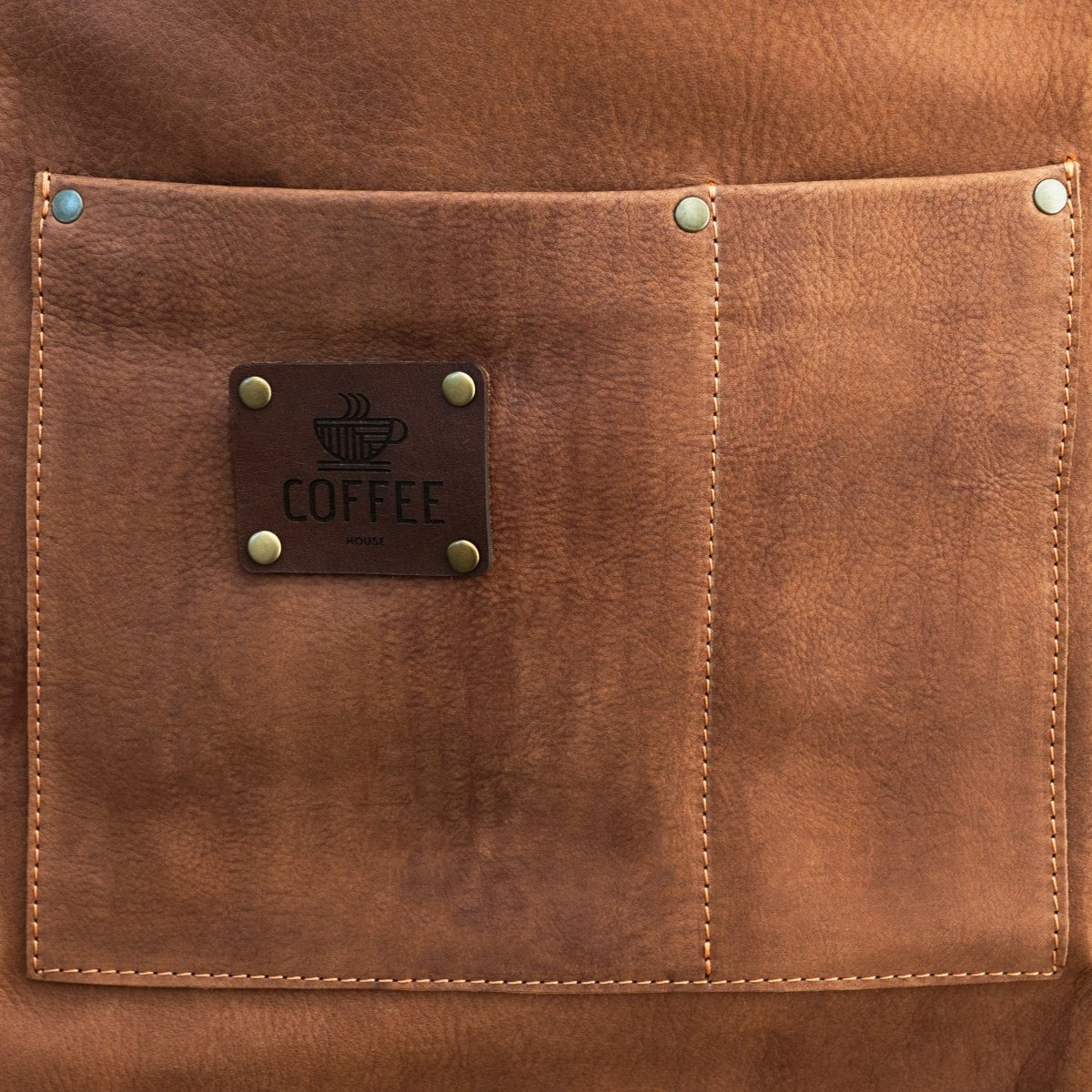 Personalized Half Leather Apron Handmade Adjustable Vegetable - Tanned Leather ApronTanGaucholife