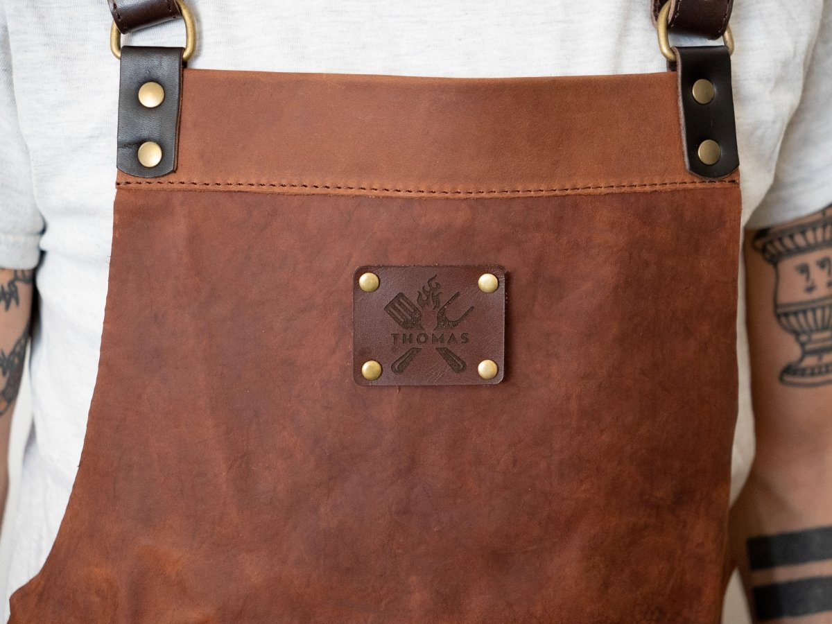 Personalized Leather ApronBrownGaucholife