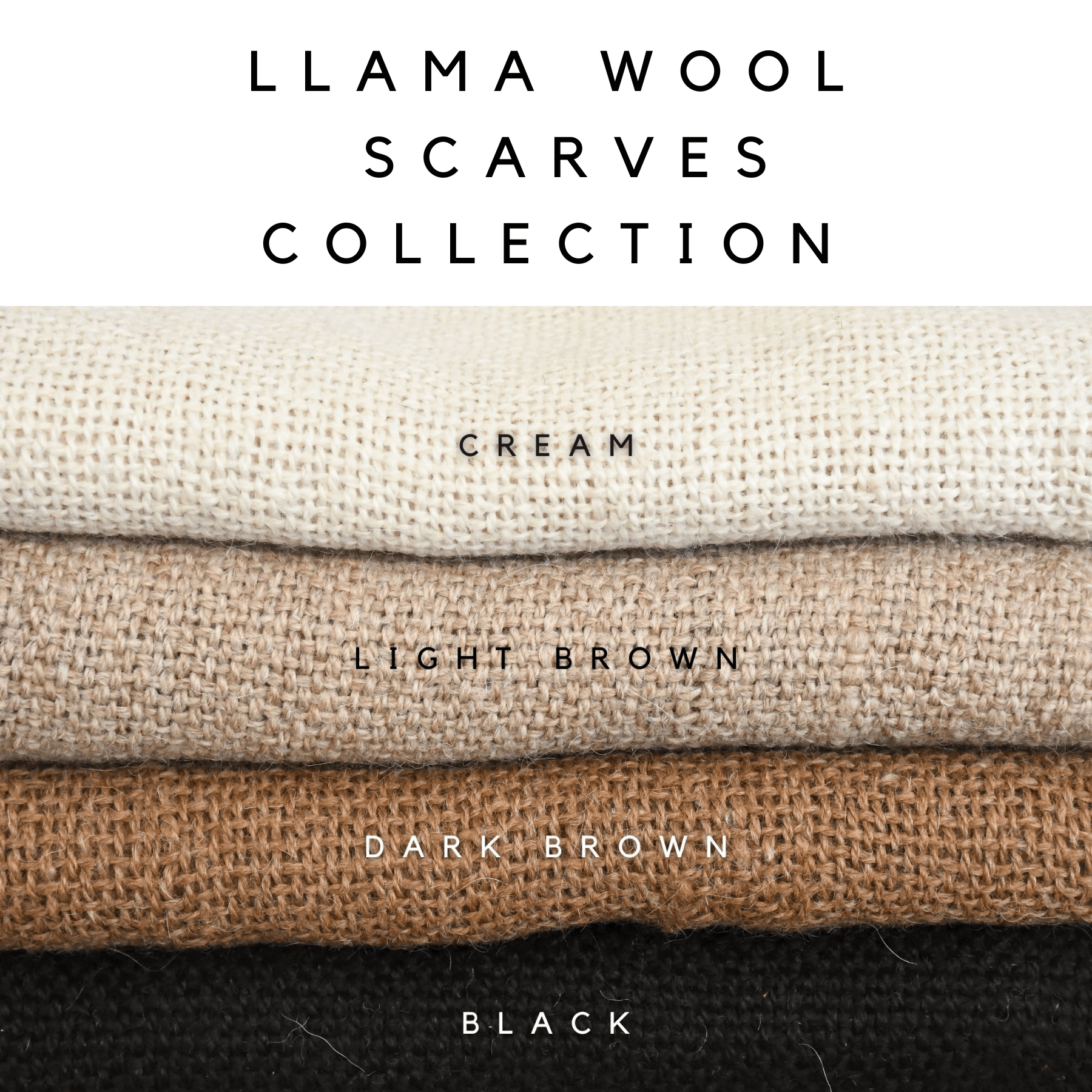 Gaucholife Poncho Llama Wool Knitted Scarf (Black)