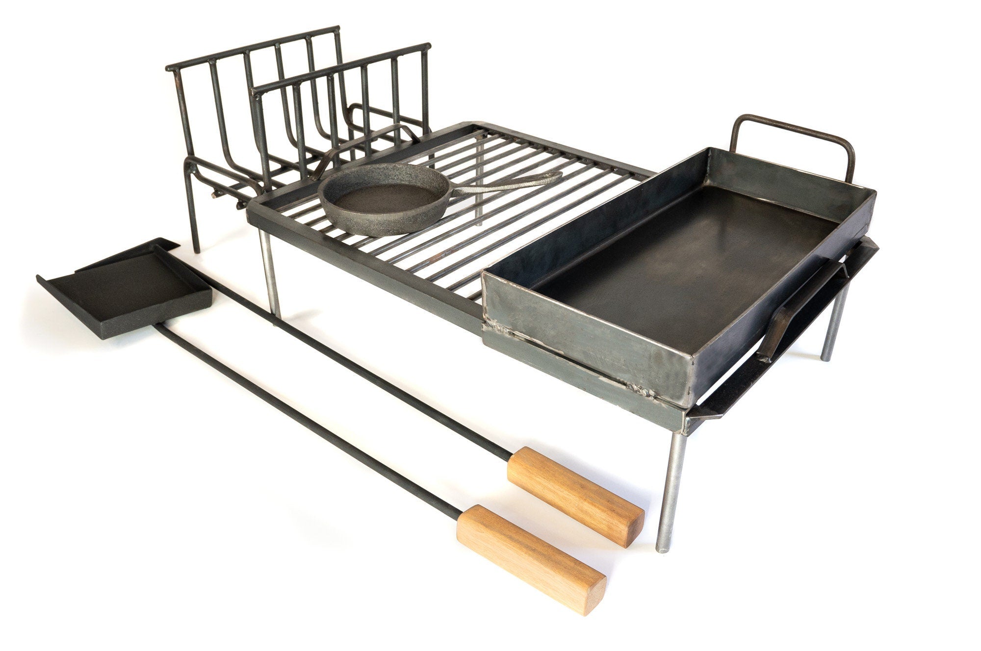 Gaucholife Small Complete BBQ Set - Grill, Brazier, Griddle, Provoletera and FirePlace Tools