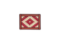 Thin Woven Leather Card Holder (Red)