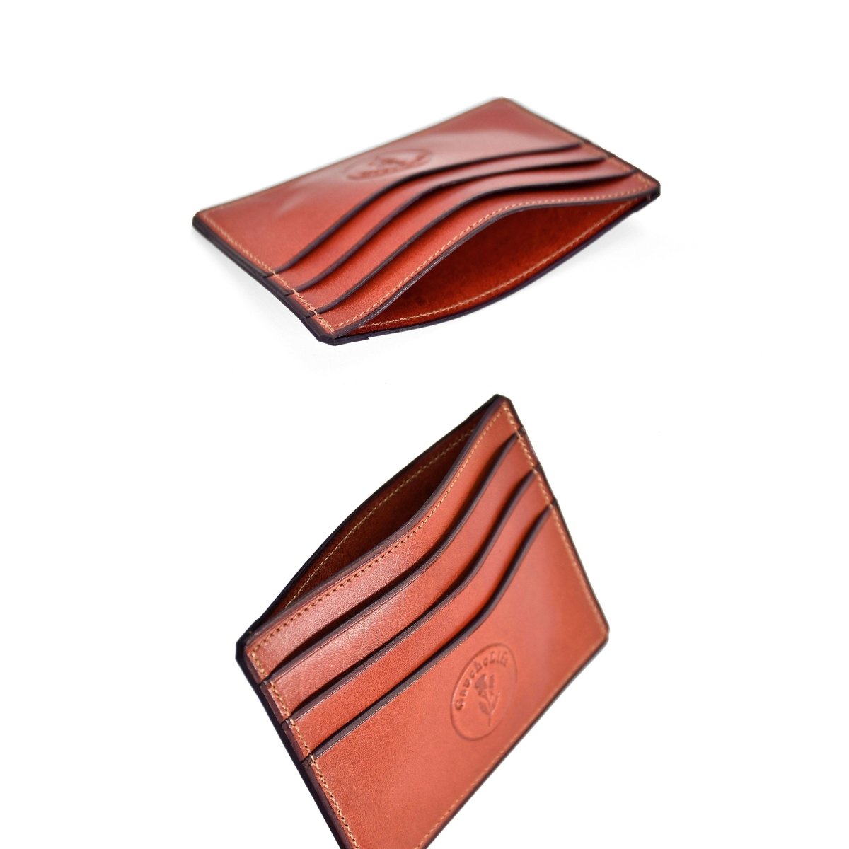 Thin Woven Leather Card Holder (Greek)BrownGaucholife