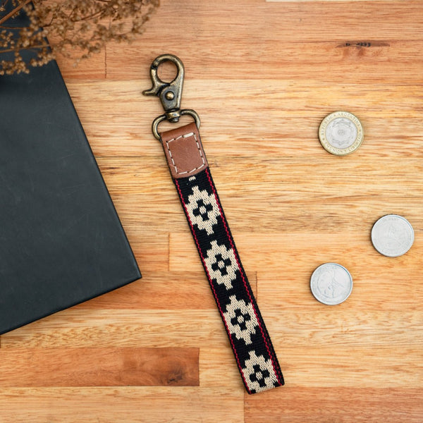 Wrist Lanyard (Black/Tan)